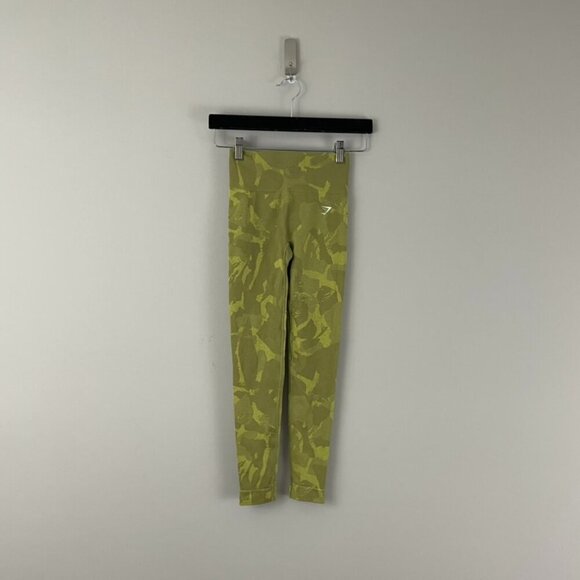 Gymshark Adapt Camo Seamless Leggings Savanna Griffin Green Size XS - Picture 1 of 7